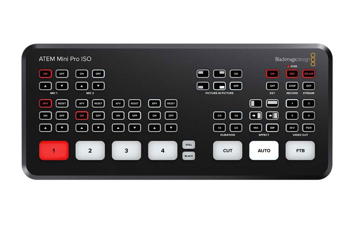 Blackmagic Design ATEM Mini Pro ISO | HDMI Live Stream Switcher 